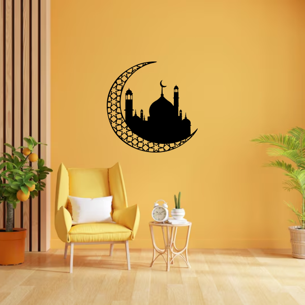 Moon & Mosque Wall Art