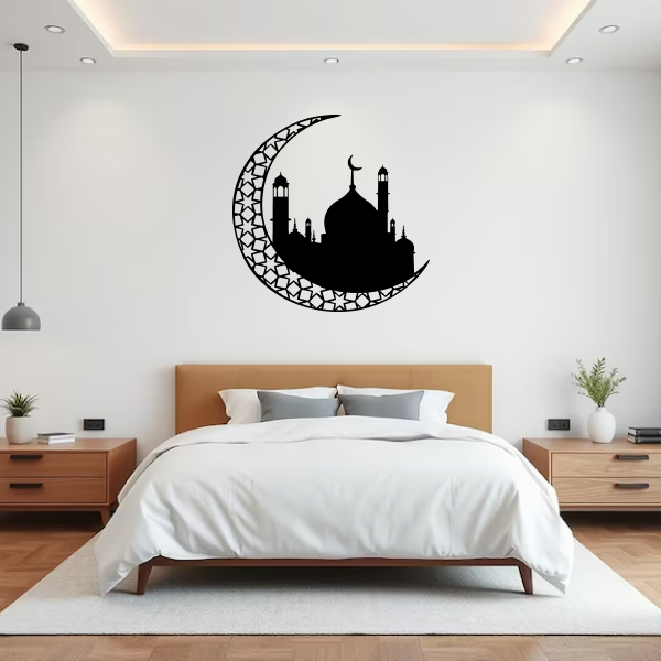 Moon & Mosque Wall Art