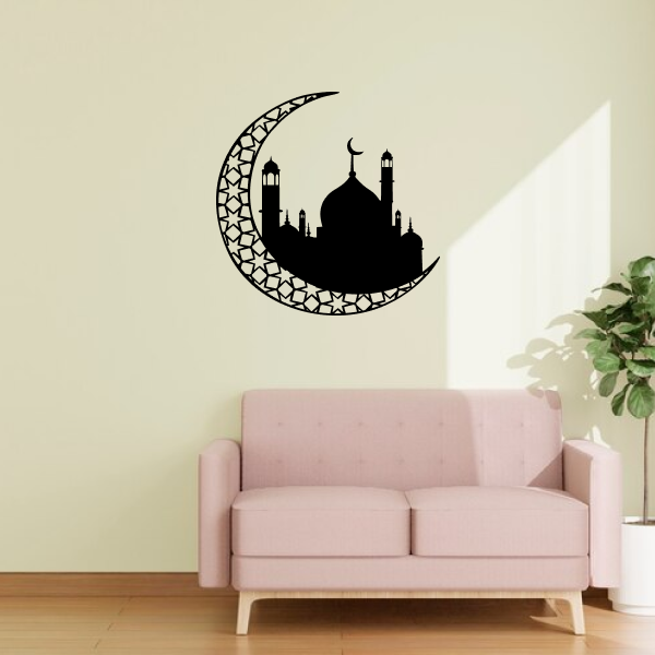 Moon & Mosque Wall Art