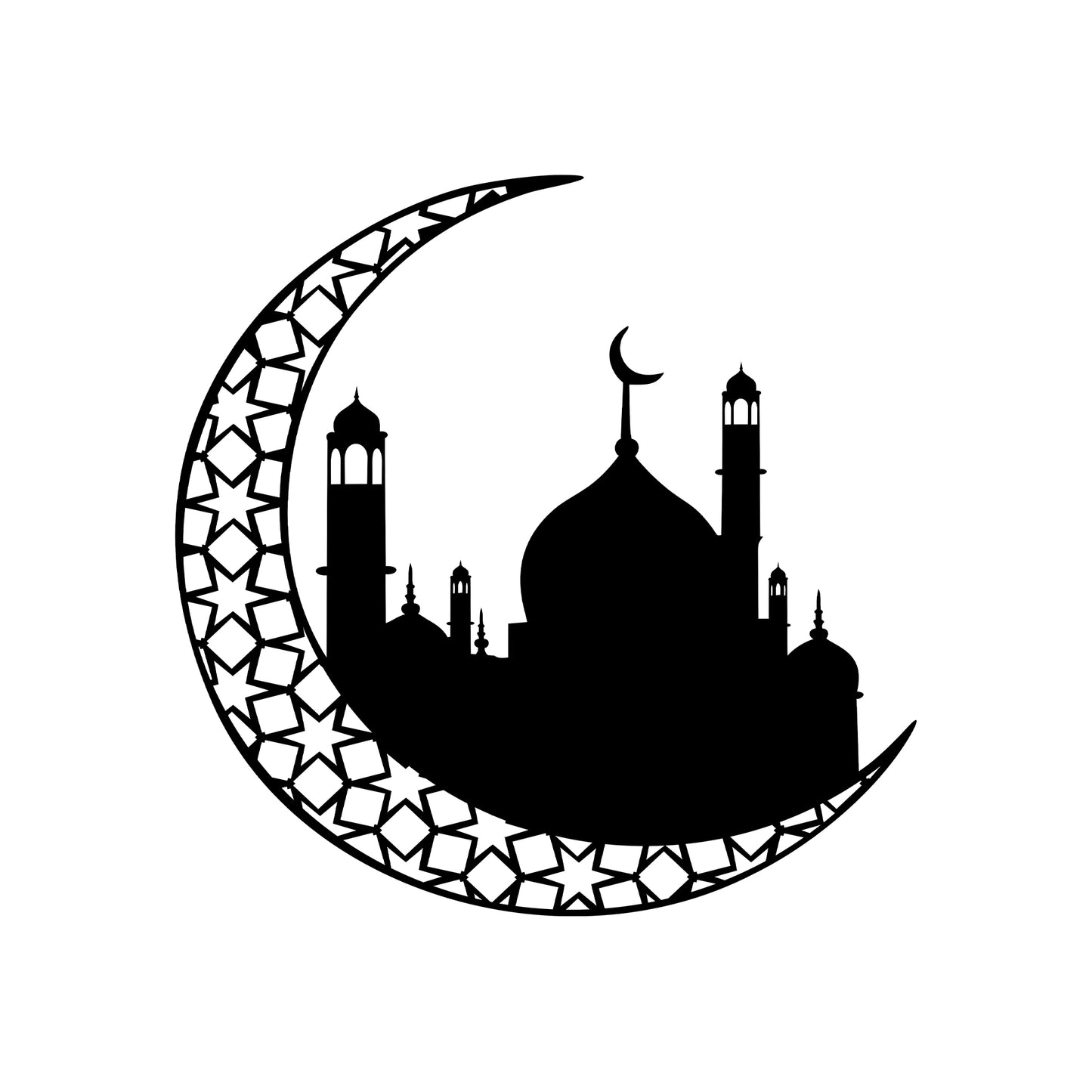 Moon & Mosque Wall Art