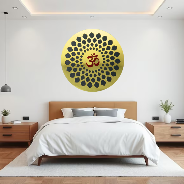 Premium OM Harmony | Sacred Hindu Wall Art | Spiritual Wooden Wall Hanging for Home, Meditation & Yoga Décor