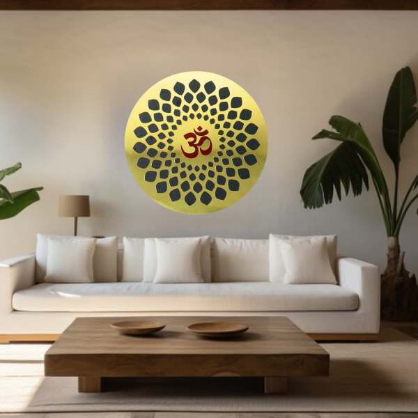 Premium OM Harmony | Sacred Hindu Wall Art | Spiritual Wooden Wall Hanging for Home, Meditation & Yoga Décor