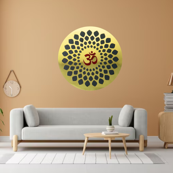 Premium OM Harmony | Sacred Hindu Wall Art | Spiritual Wooden Wall Hanging for Home, Meditation & Yoga Décor