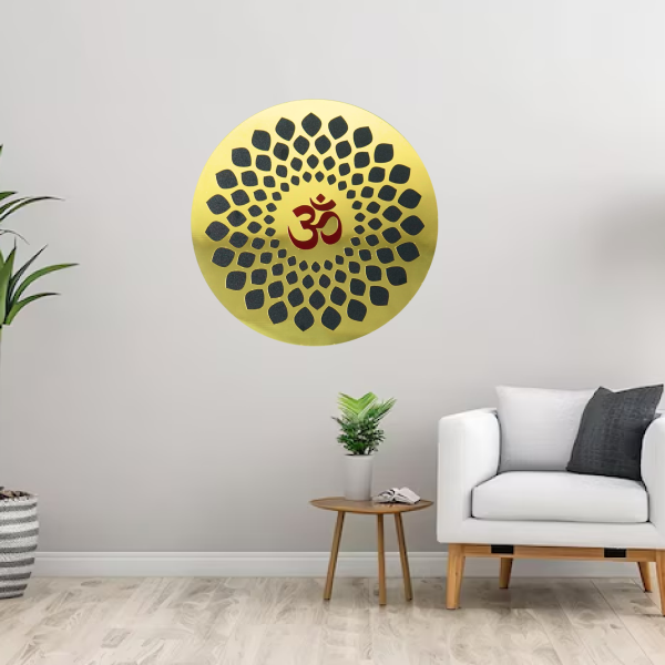 Premium OM Harmony | Sacred Hindu Wall Art | Spiritual Wooden Wall Hanging for Home, Meditation & Yoga Décor